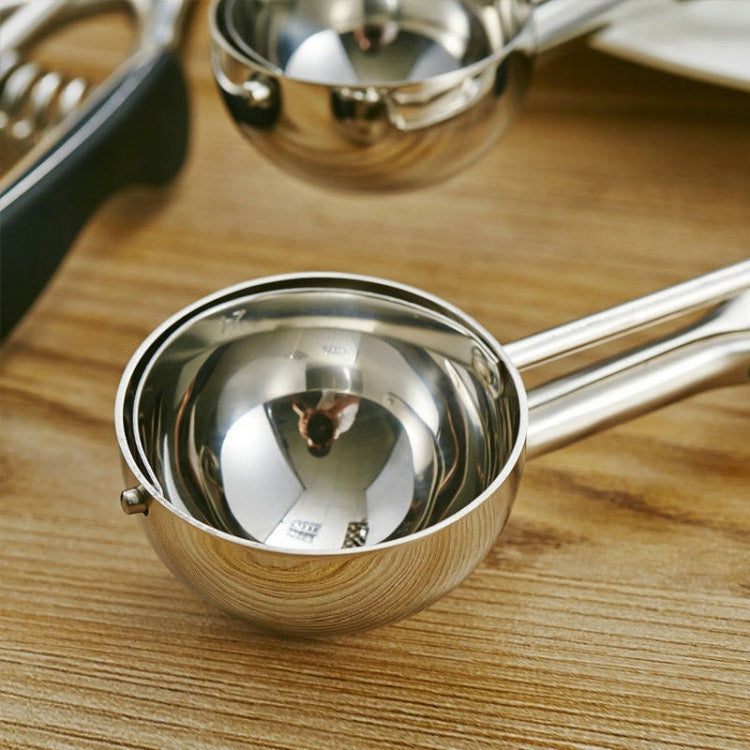 Stainless Steel Silicone Black Handle Ice Cream Scoop Spoon