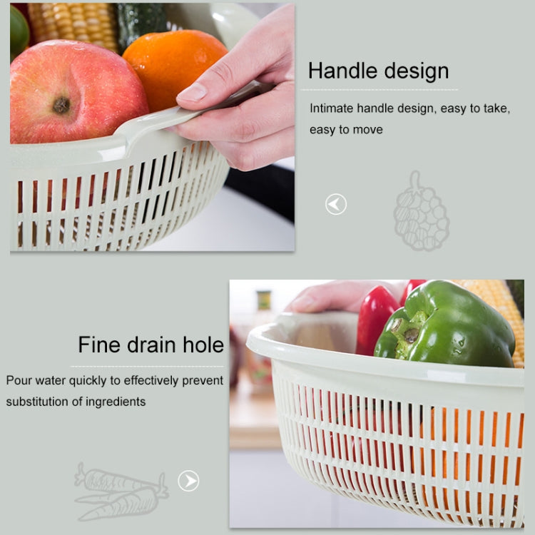 Double-Layer Vegetable Washing & Draining Basket Kitchen Fruit & Vegetable Storage Basket