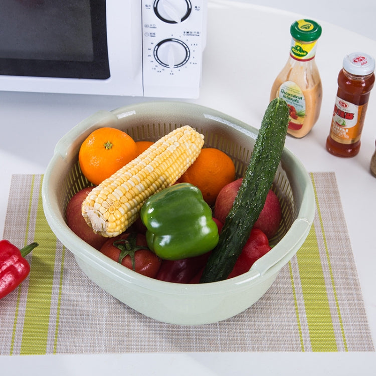 Double-Layer Vegetable Washing & Draining Basket Kitchen Fruit & Vegetable Storage Basket