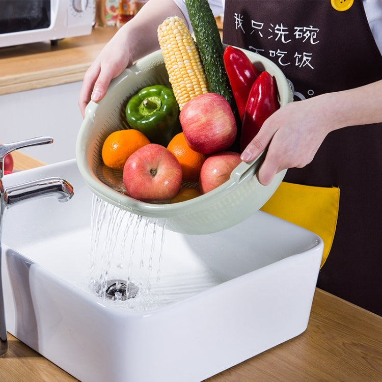 Double-Layer Vegetable Washing & Draining Basket Kitchen Fruit & Vegetable Storage Basket