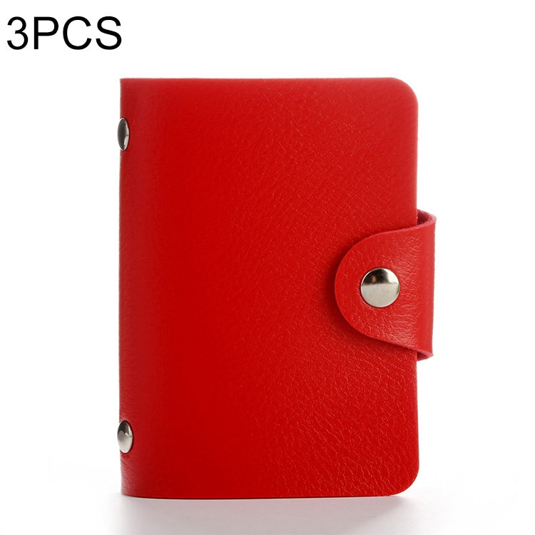 3 PCS Upgraded Version Card Bag Business Card Transparent Protective Cover Color Storage Card Holder, 24 Cards Single Side Single Page