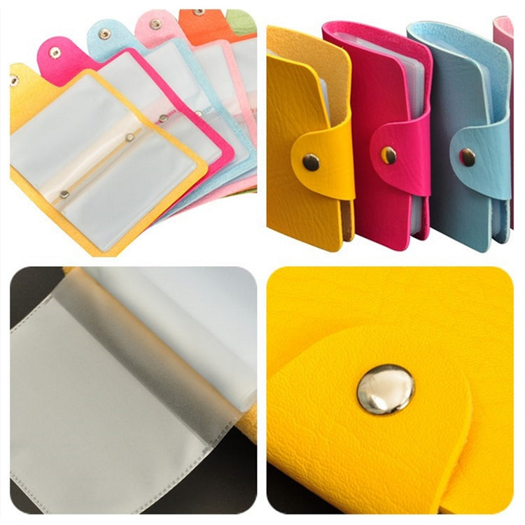 3 PCS Upgraded Version Card Bag Business Card Transparent Protective Cover Color Storage Card Holder, 24 Cards Single Side Single Page