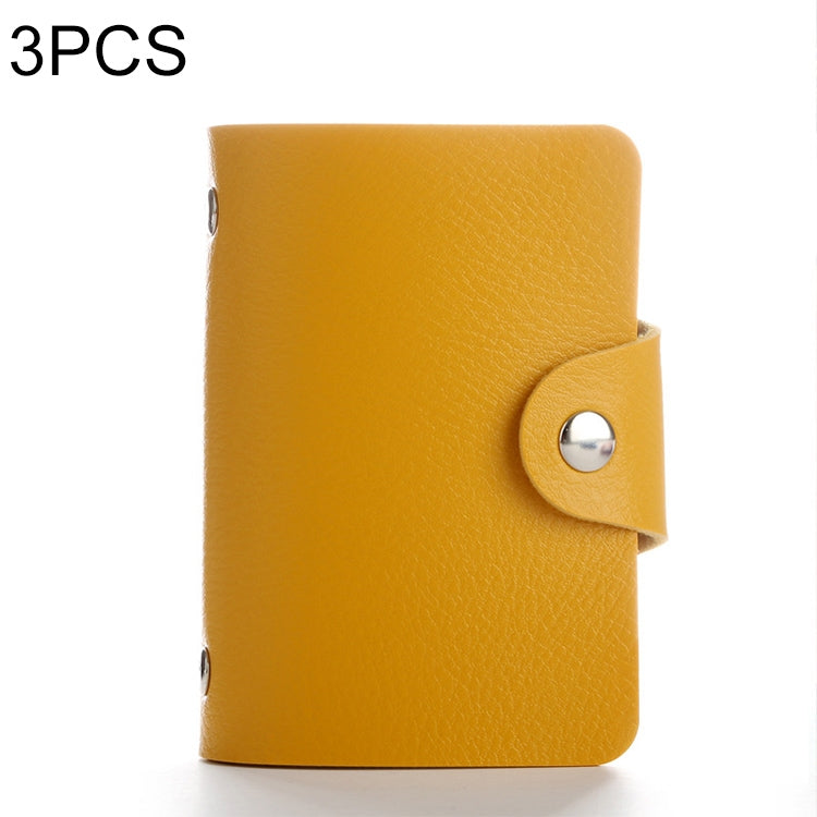 3 PCS Upgraded Version Card Bag Business Card Transparent Protective Cover Color Storage Card Holder, 24 Cards Single Side Single Page