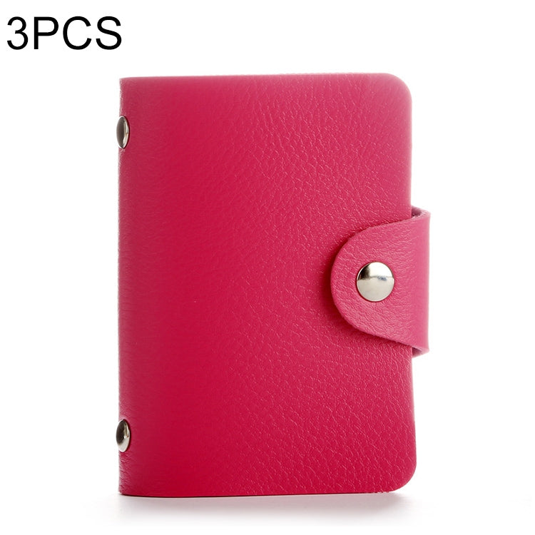 3 PCS Upgraded Version Card Bag Business Card Transparent Protective Cover Color Storage Card Holder, 24 Cards Single Side Single Page