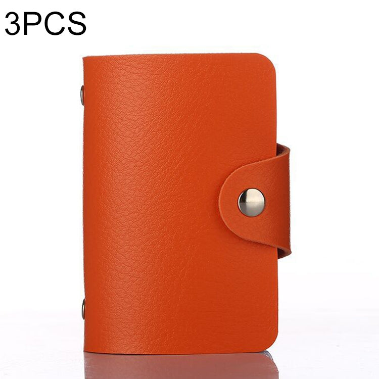 3 PCS Upgraded Version Card Bag Business Card Transparent Protective Cover Color Storage Card Holder, 24 Cards Single Side Single Page