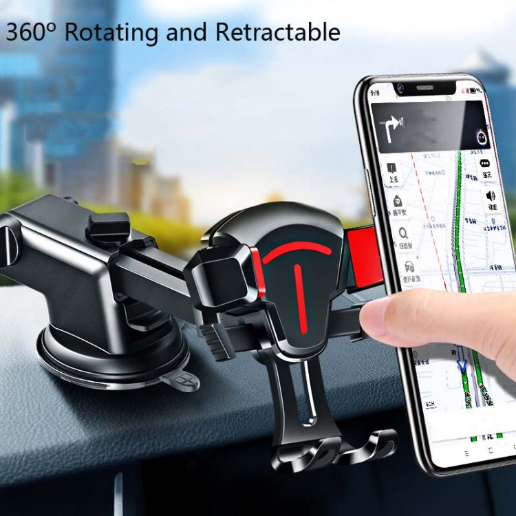 Versatile Car Phone Holder with 360-Degree Rotation and Telescopic Arm