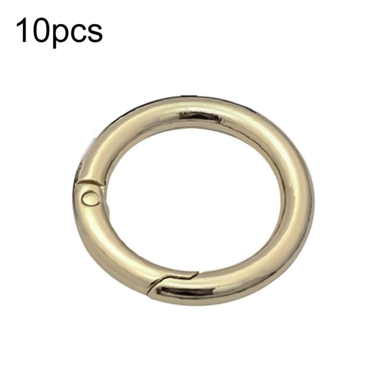 Set of 10 Durable Zinc Alloy Spring Ring Keychains for Bag Crafting
