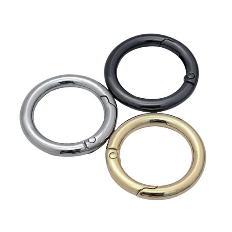 Set of 10 Durable Zinc Alloy Spring Ring Keychains for Bag Crafting