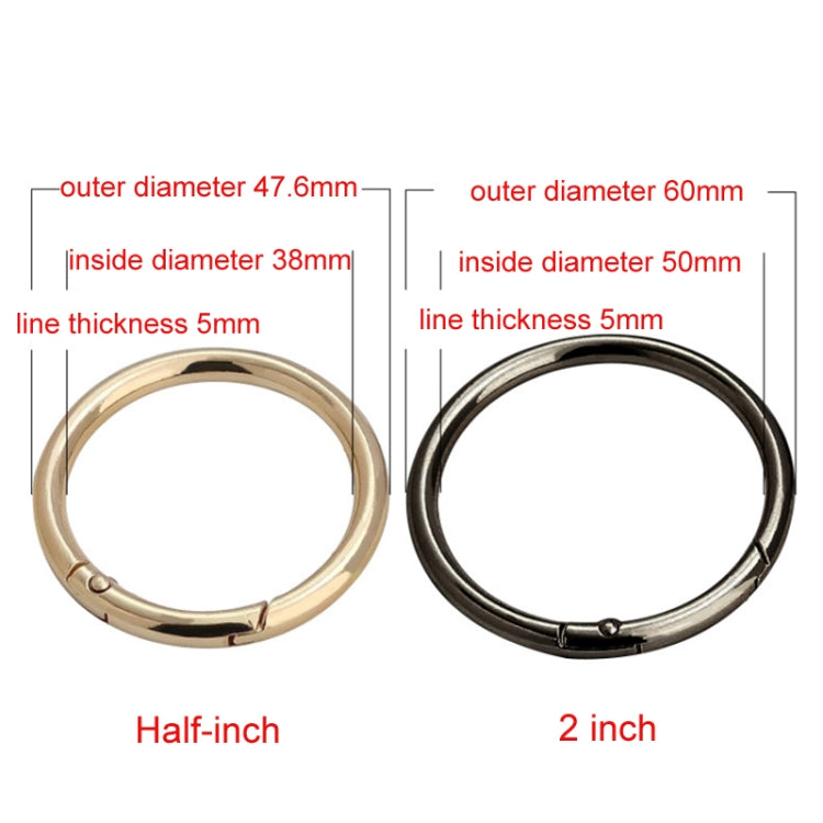 Set of 10 Durable Zinc Alloy Spring Ring Keychains for Bag Crafting