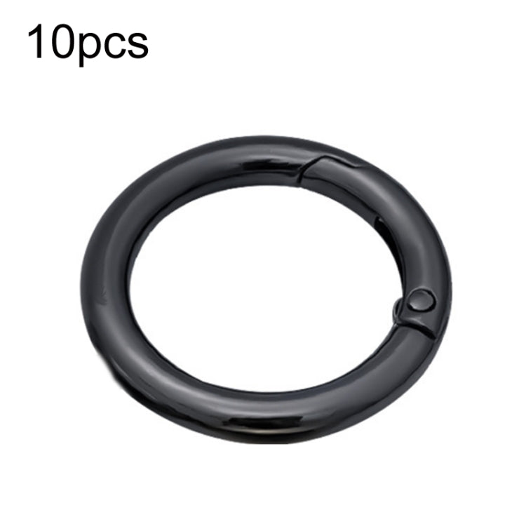 Set of 10 Durable Zinc Alloy Spring Ring Keychains for Bag Crafting