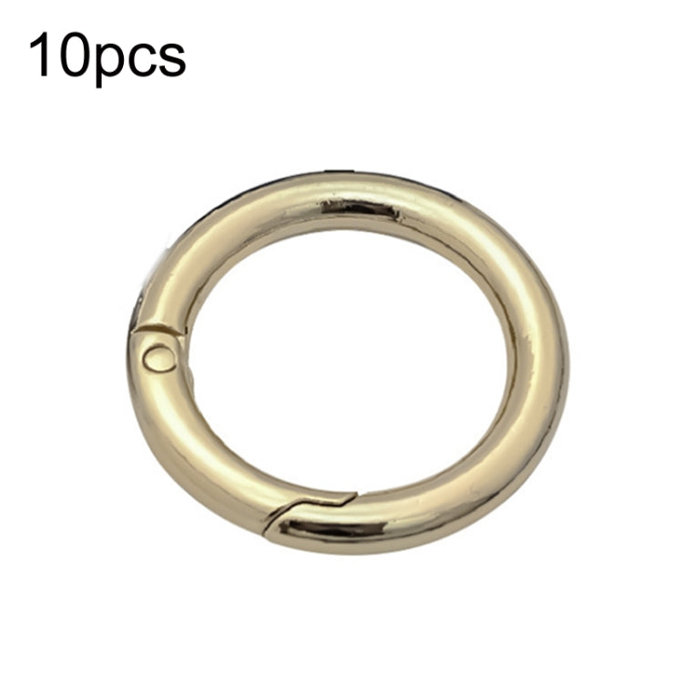 Set of 10 Durable Zinc Alloy Spring Ring Keychains for Bag Crafting