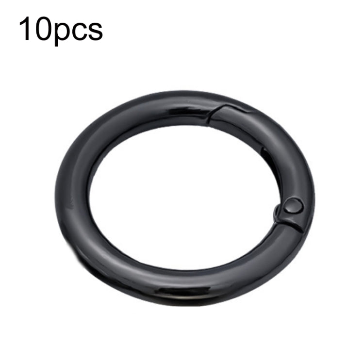 Set of 10 Durable Zinc Alloy Spring Ring Keychains for Bag Crafting