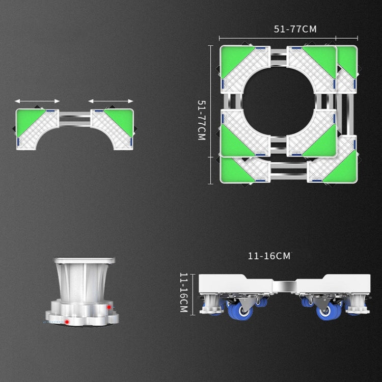 Adjustable Stainless Steel Refrigerator Bracket Washing Machine Base Bracket