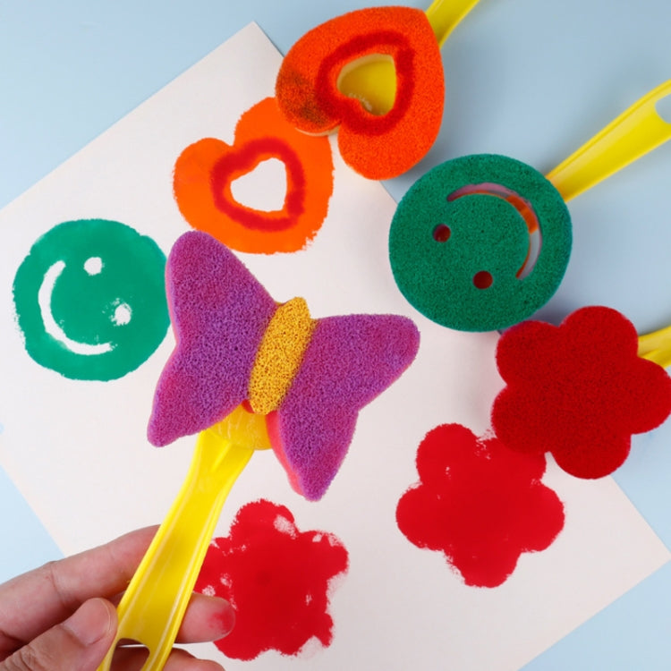 1 Sets Sponge Painting Brush Children Art Painting Seal Tool, Random Style Delivery