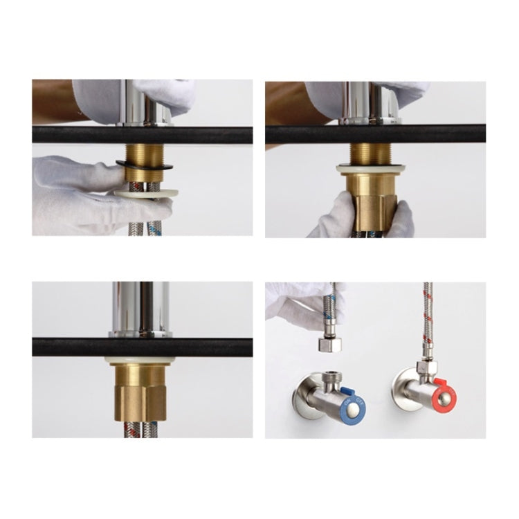 All Copper Hot Cold Water Faucet Bathroom Lift Faucet
