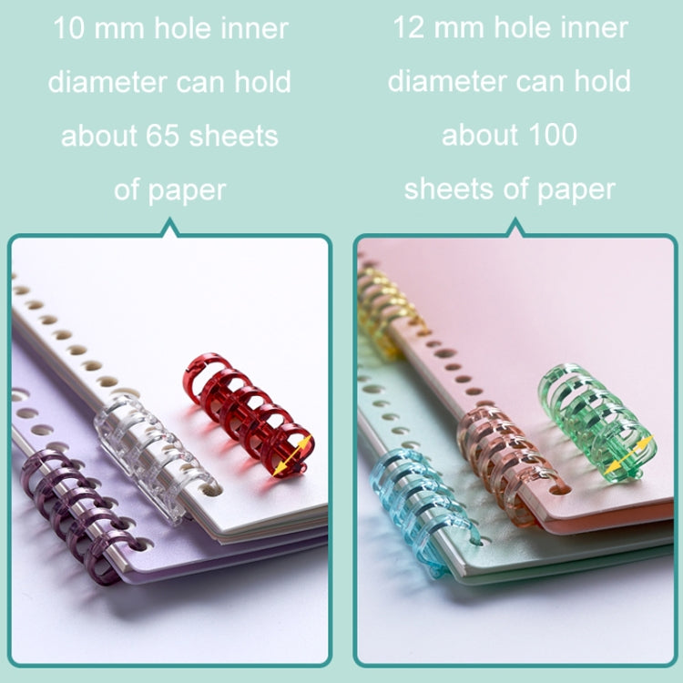 KW-TRIO5 10pcs Grommet Binder Segmented Plastic Binding Rings