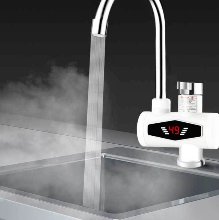 Dynamic Digital Display Instant Heating Electric Hot Water Faucet Kitchen&Domestic Hot&Cold Water Heater EU Plug