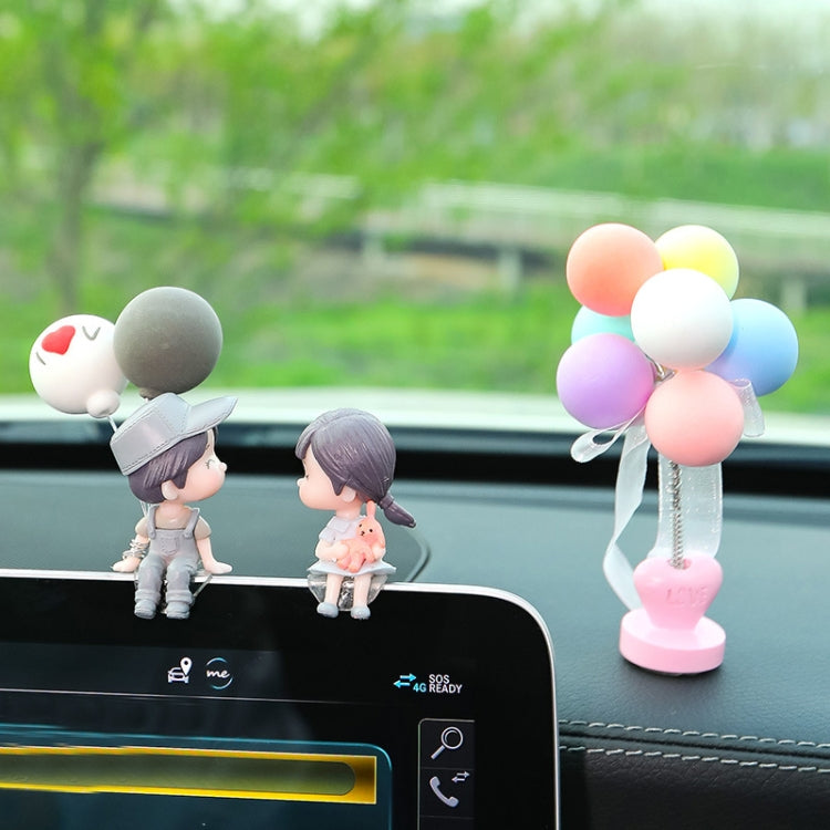 Charming Kissing Couple Car Figurine