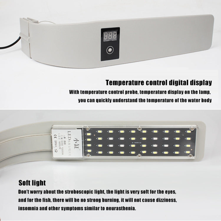 AST X9 Thin LED Fish Tank Clip Light High Power Aquatic Lamp