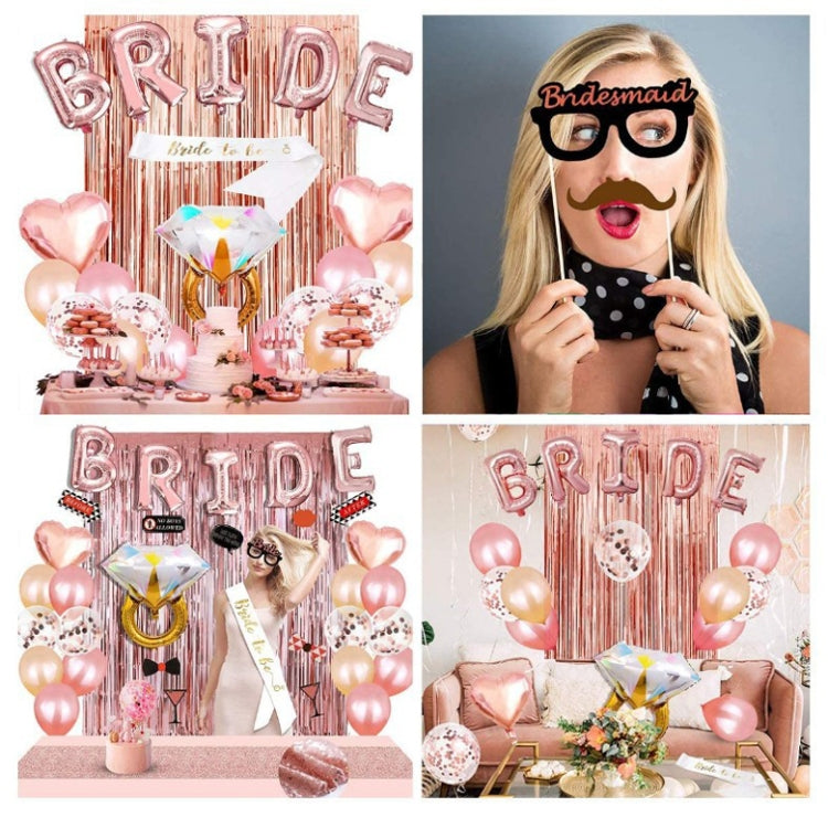 Bachelor Girl Party Decoration Set Rose Gold Bridal Party Decoration