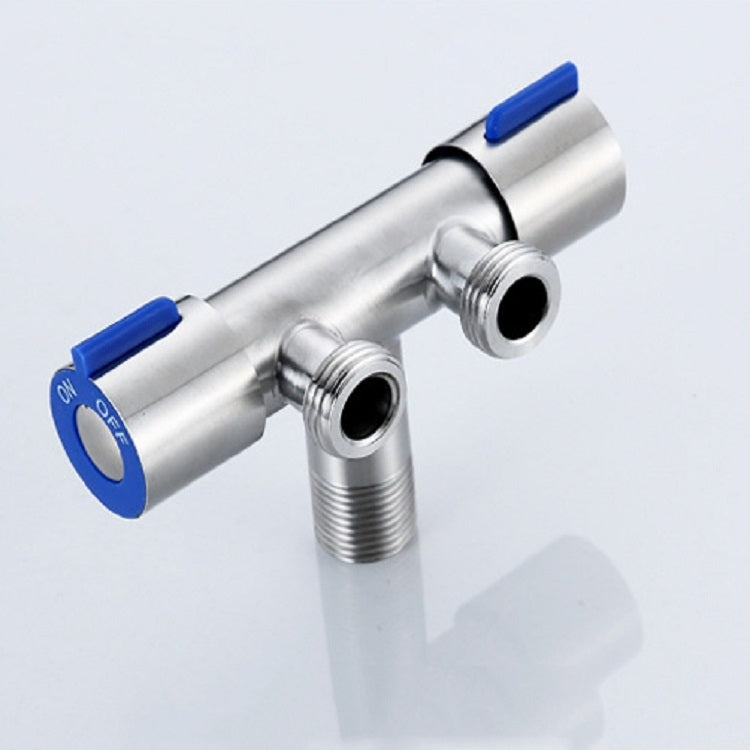 Stainless Steel One-In-Two-Out Multi-Function Three-Way Valve Faucet