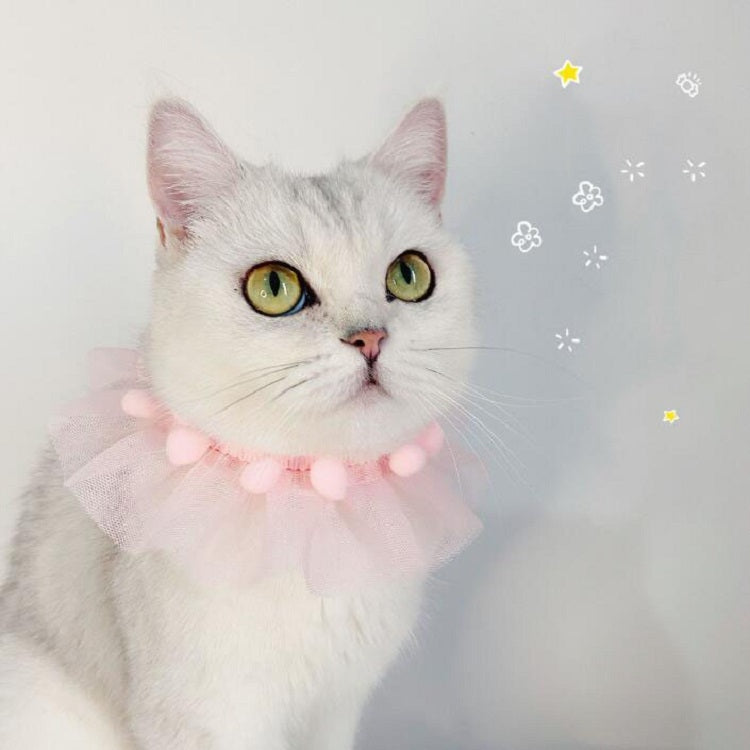 Lace Pet Adjustable Collar Cat Dog Photo Accessories