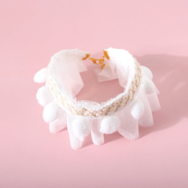 Lace Pet Adjustable Collar Cat Dog Photo Accessories