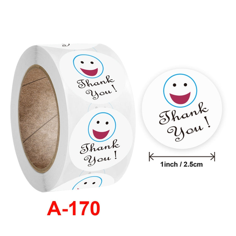Roll Smiley Thank You Sticker Label