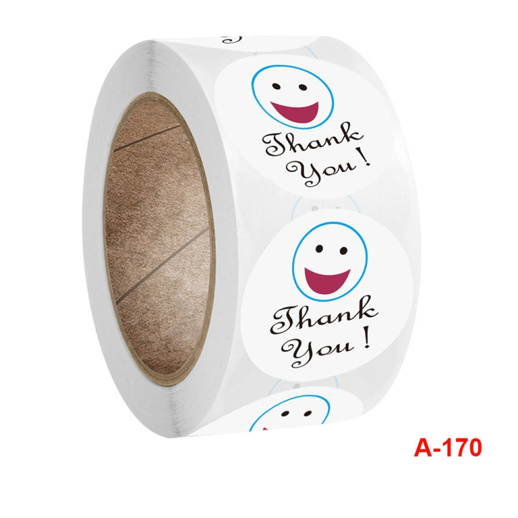 Roll Smiley Thank You Sticker Label