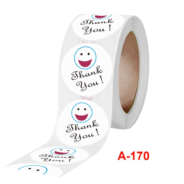 Roll Smiley Thank You Sticker Label