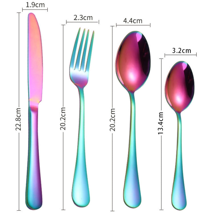 24 in 1 Stainless Steel Tableware Western Steak Cutlery Gift Set