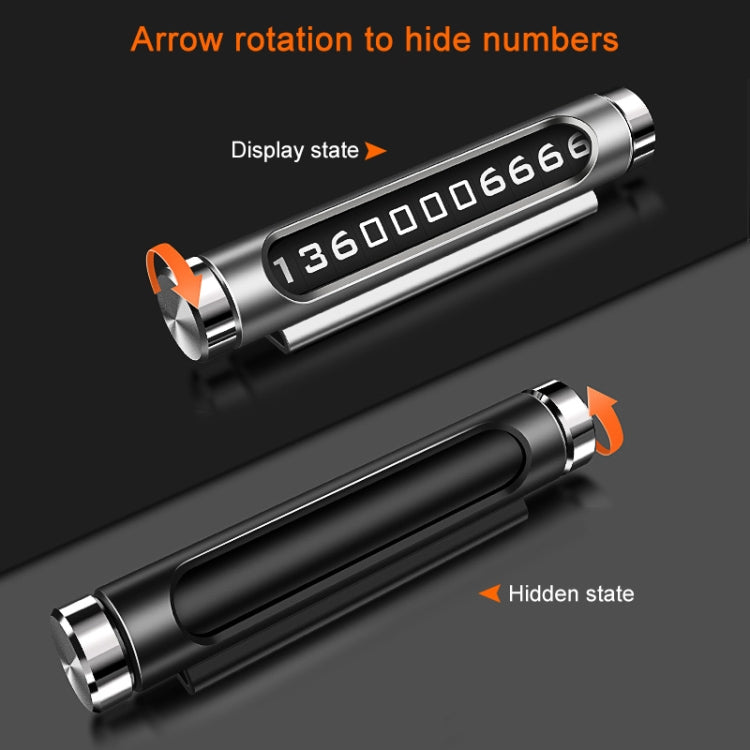 Rotating Luminous Car Parking Card with Magnetic Design and Phone Number Display