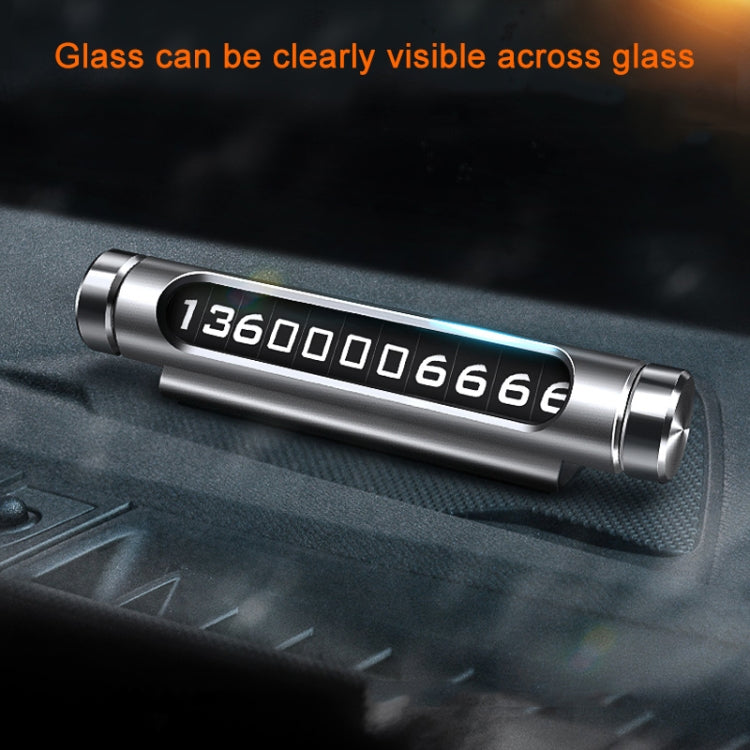 Rotating Luminous Car Parking Card with Magnetic Design and Phone Number Display