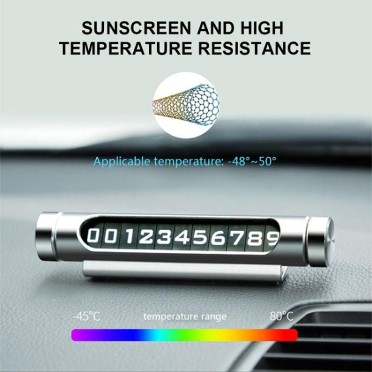 Rotating Luminous Car Parking Card with Magnetic Design and Phone Number Display