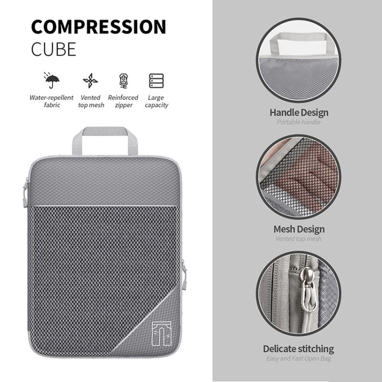 3 In 1 Compression Mesh Travel Cubes Clothes Underwear Packing Bags