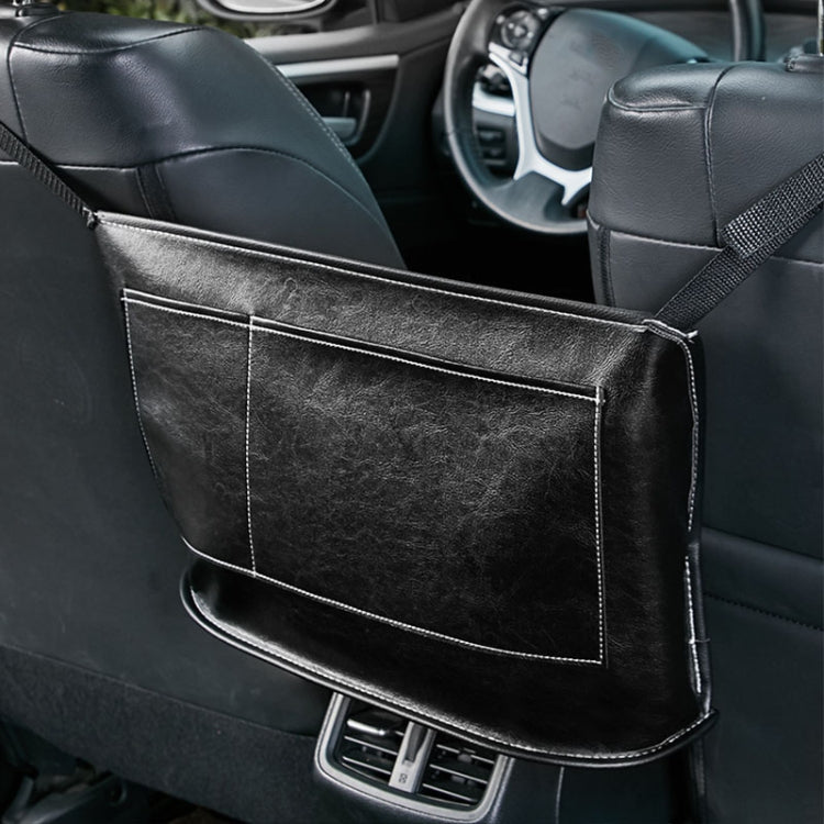 Versatile Leather Car Seat Organiser – Multifunctional Hanging Storage Bag