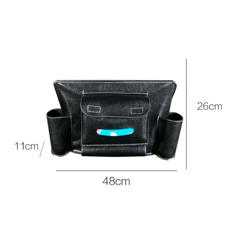 Versatile Leather Car Seat Organiser – Multifunctional Hanging Storage Bag
