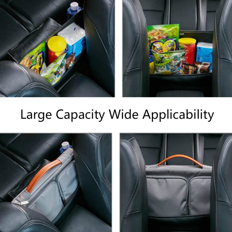 Versatile Leather Car Seat Organiser – Multifunctional Hanging Storage Bag