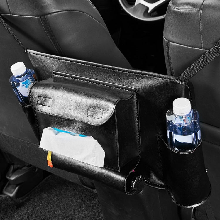 Versatile Leather Car Seat Organiser – Multifunctional Hanging Storage Bag