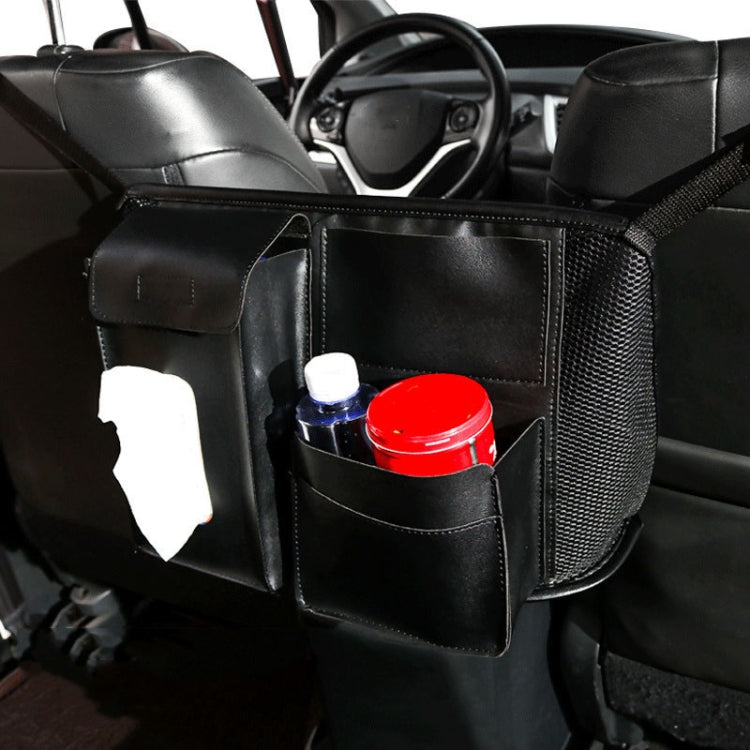 Versatile Leather Car Seat Organiser – Multifunctional Hanging Storage Bag