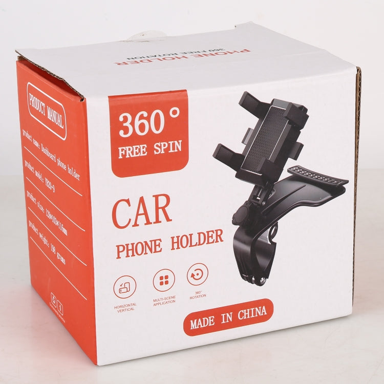Versatile Car Mobile Phone Mount with 360-Degree Rotation and Hidden Stop Sign