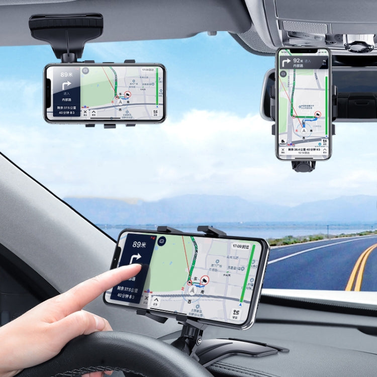 Versatile Car Mobile Phone Mount with 360-Degree Rotation and Hidden Stop Sign