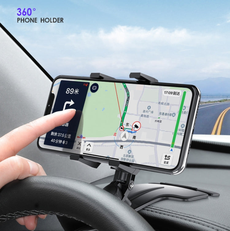 Versatile Car Mobile Phone Mount with 360-Degree Rotation and Hidden Stop Sign