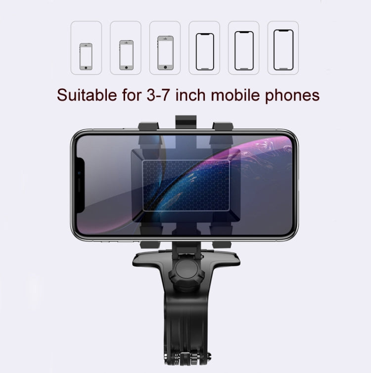 Versatile Car Mobile Phone Mount with 360-Degree Rotation and Hidden Stop Sign