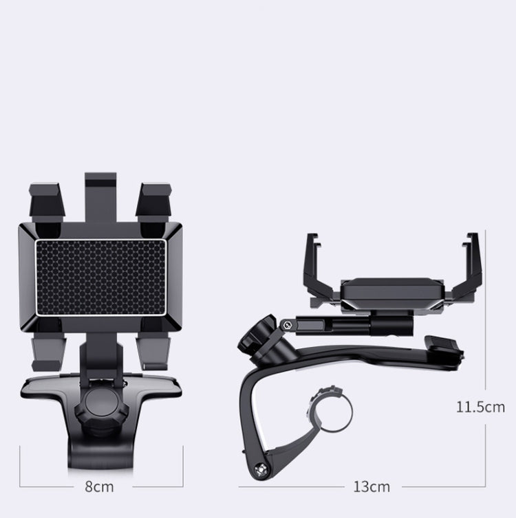 Versatile Car Mobile Phone Mount with 360-Degree Rotation and Hidden Stop Sign
