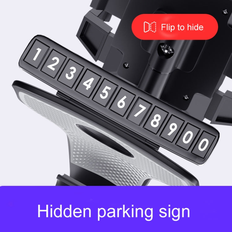 Versatile Car Mobile Phone Mount with 360-Degree Rotation and Hidden Stop Sign