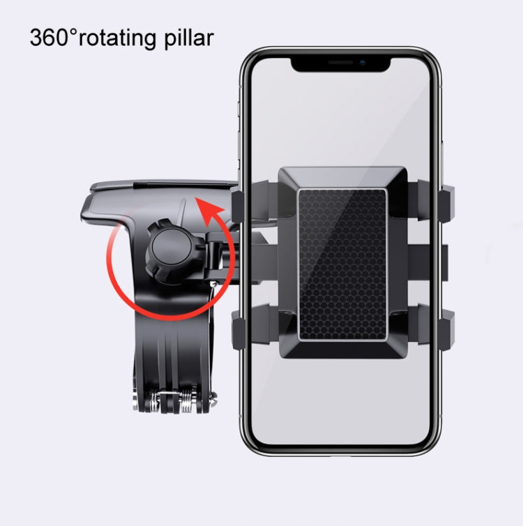 Versatile Car Mobile Phone Mount with 360-Degree Rotation and Hidden Stop Sign