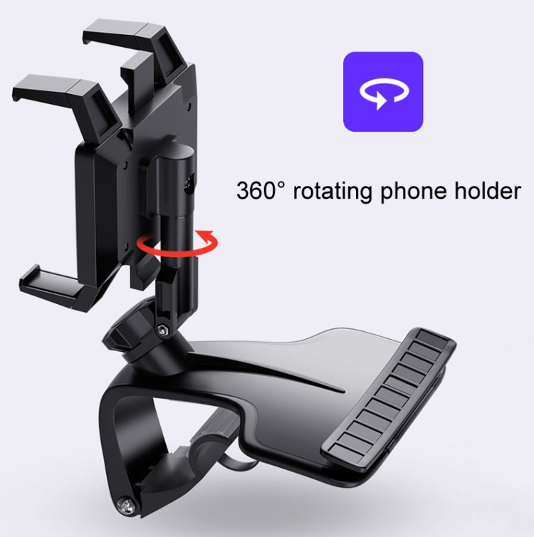Versatile Car Mobile Phone Mount with 360-Degree Rotation and Hidden Stop Sign