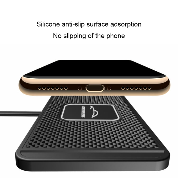 15W QI Wireless Car Charger with Anti-Slip Mat and TYPE-C Interface