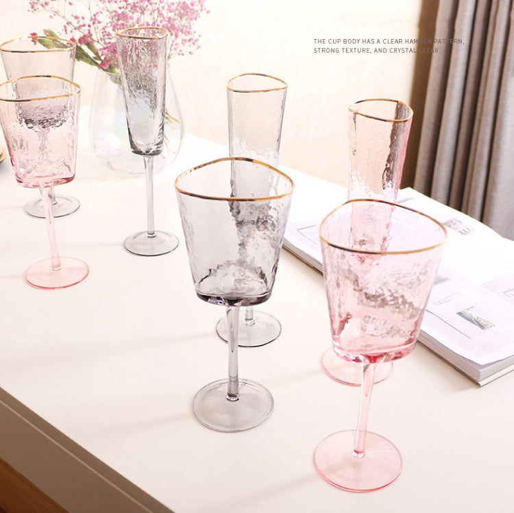Hammered Phnom Penh Crystal Glass Goblet Wine Glass Glass Wine Glass